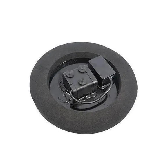 Black solar-powered floating garden fountain with multiple spray nozzles for birdbaths and ponds