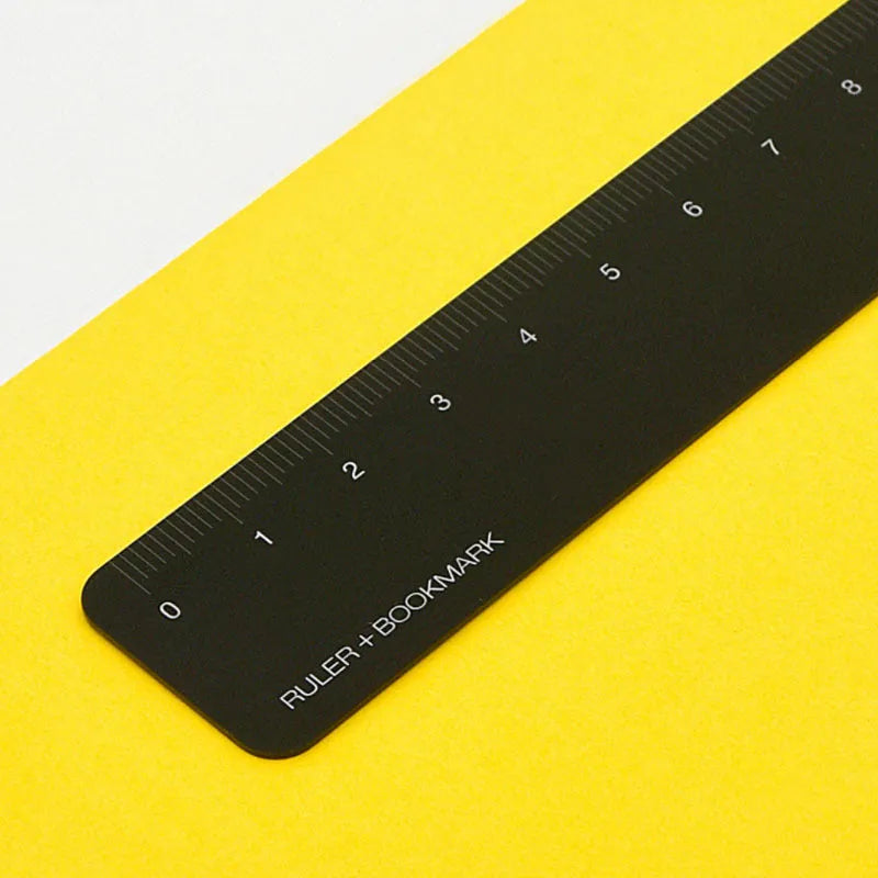 15cm aluminum alloy bookmark ruler with laser-engraved scale in retro design