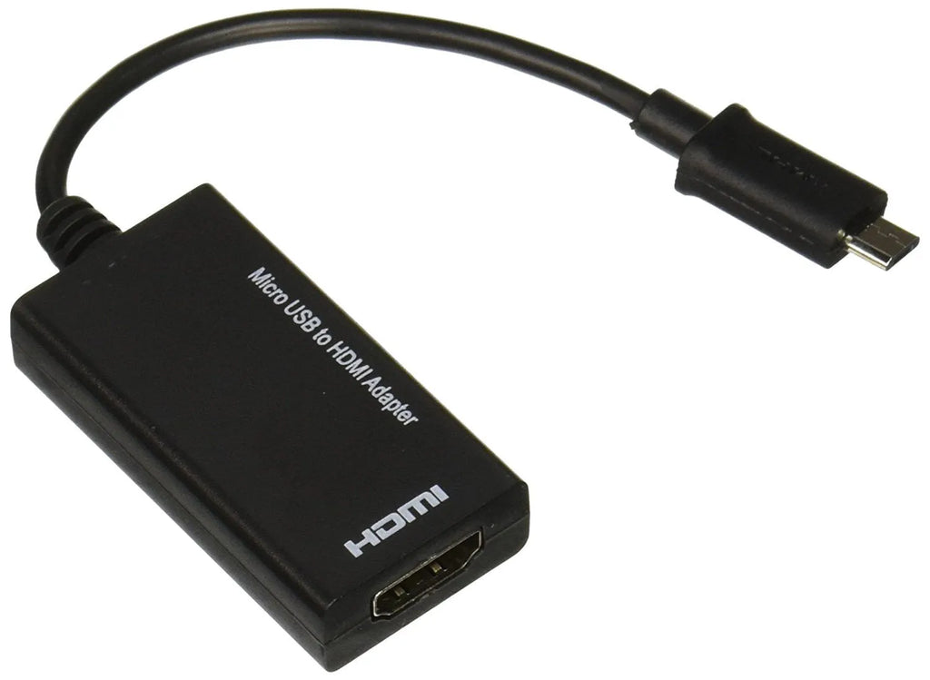 Black HD to HDMI adapter cable for connecting handheld devices to television displays