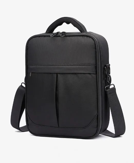 Black Oxford fabric men's messenger bag with single shoulder strap