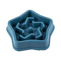 Yellow plastic slow feeding dog bowl with textured bottom measuring 20.1cm diameter