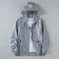Men's summer sun protection coat, single-layer polyester, loose fit, side seam pocket, black gray white yellow, M-7XL