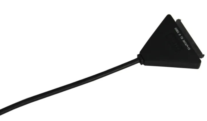 Black USB3.0 to SATA 7+15 pin external cable for hard drive conversion