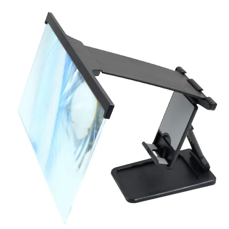 Black L20 split mobile phone screen magnifier with 12-inch viewing area and separate stand.
