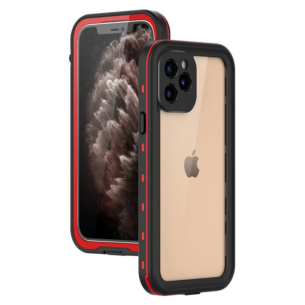 FREDPEPPER IP68 waterproof iPhone case in black with dimensions 161.50mm by 87.80mm by 13.40mm