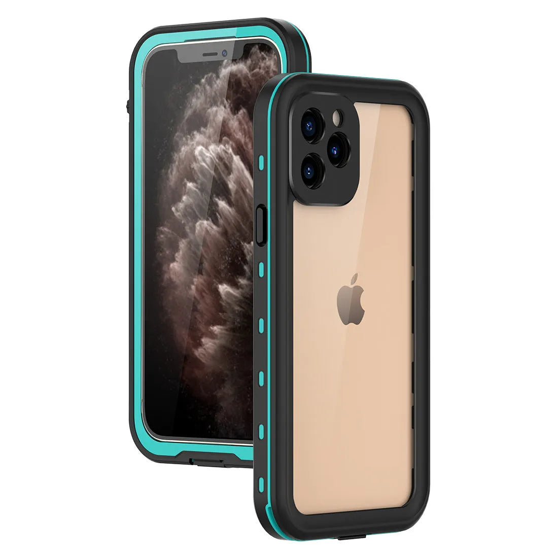 FREDPEPPER IP68 waterproof iPhone case in black with dimensions 161.50mm by 87.80mm by 13.40mm