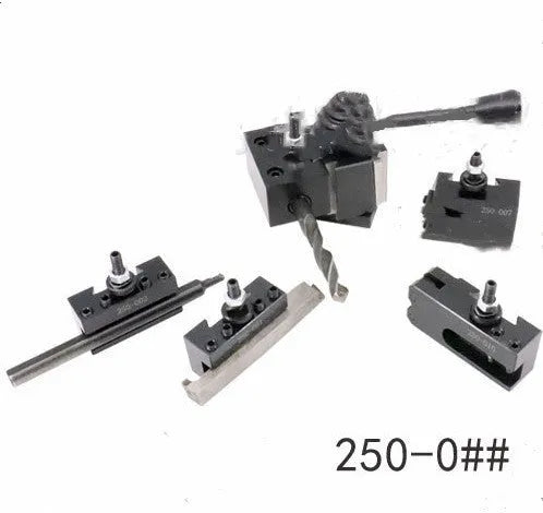 Machifit 250 series steel quick change tool post with wedge gib design for mini lathes.