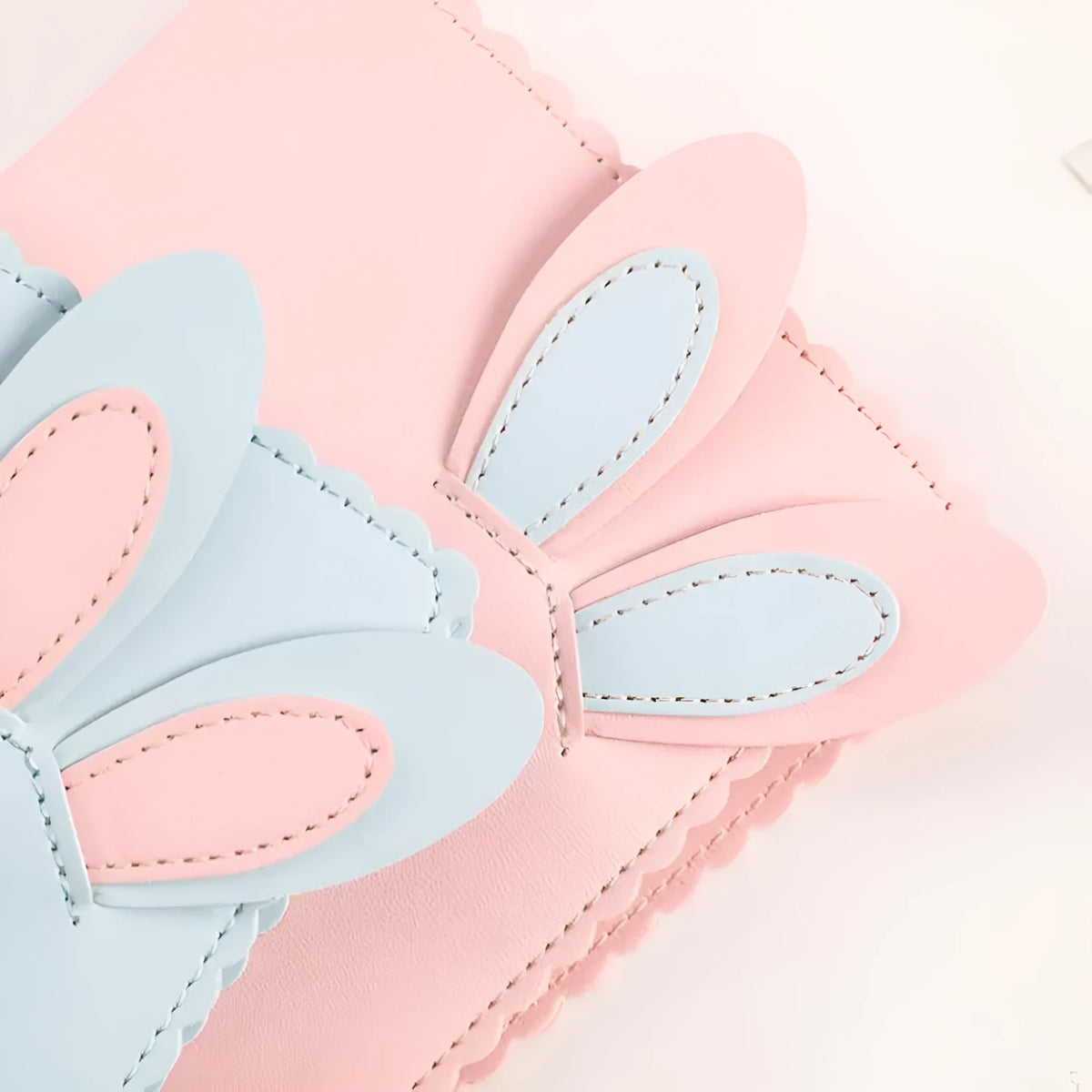 Rabbit style mini photo album in blue, pink or white with loose-leaf pages