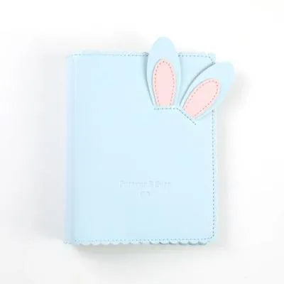 Rabbit style mini photo album in blue, pink or white with loose-leaf pages