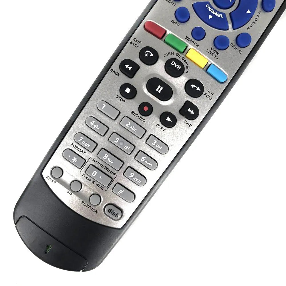 Black DISH Network universal remote control flat design compatible with satellite receivers code 20.1