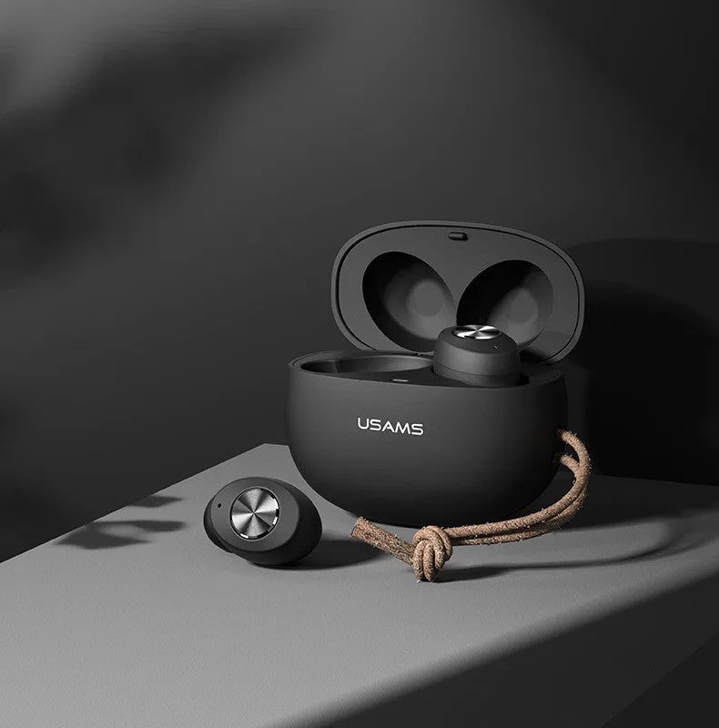 Pebble Series wireless Bluetooth TWS earbuds in black, green, and white colours with charging case.