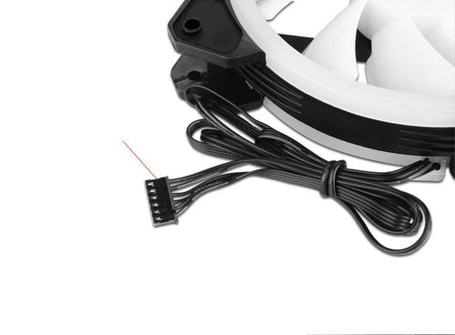 Camouflage pattern 12cm PC chassis fan with illuminated RGB lights