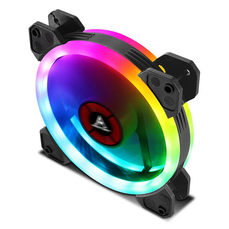 Camouflage pattern 12cm PC chassis fan with illuminated RGB lights