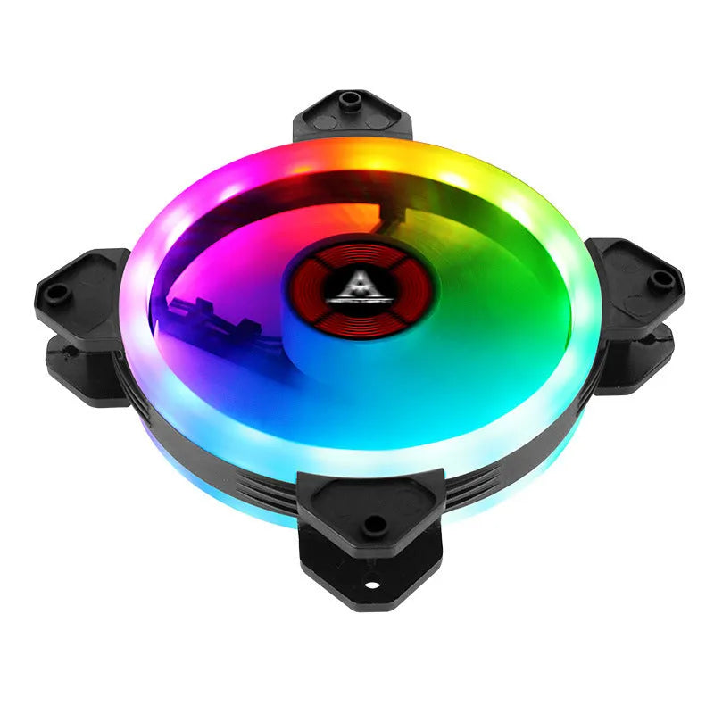 Camouflage pattern 12cm PC chassis fan with illuminated RGB lights