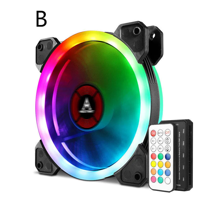 Camouflage pattern 12cm PC chassis fan with illuminated RGB lights
