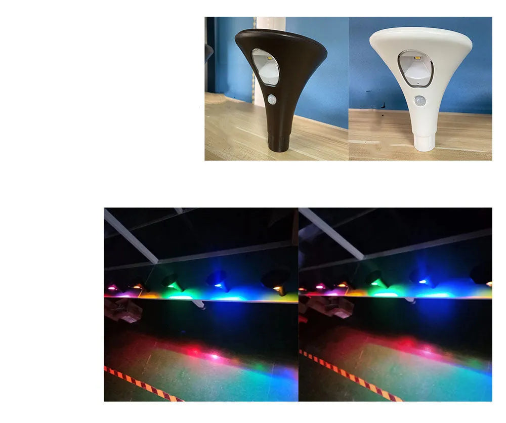 Solar induction ground plug light for outdoor garden with choice of 5000K or 3000K colour temperature