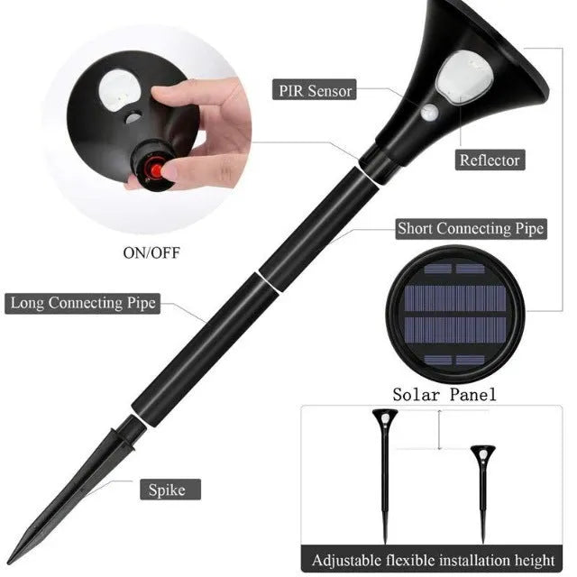 Solar induction ground plug light for outdoor garden with choice of 5000K or 3000K colour temperature