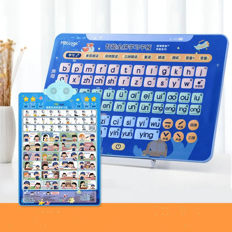 Learn To Read Chinese Spelling Training Characters audio wall chart educational toy for children