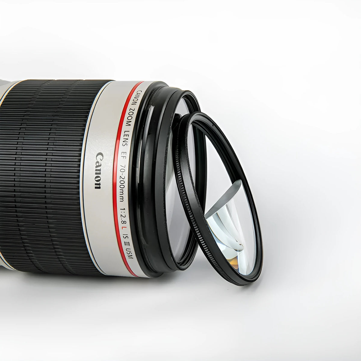77mm half moon mirror SLR camera filter with rotatable design for split focus photography effects