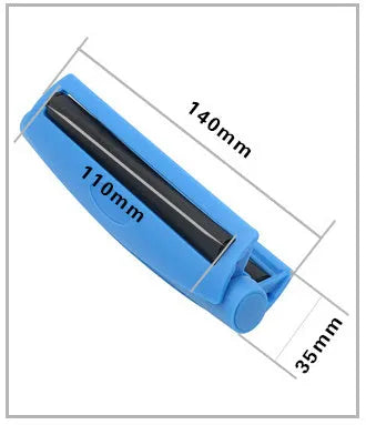Manual plastic cigarette maker device for 110mm tobacco cloth in multiple colour options