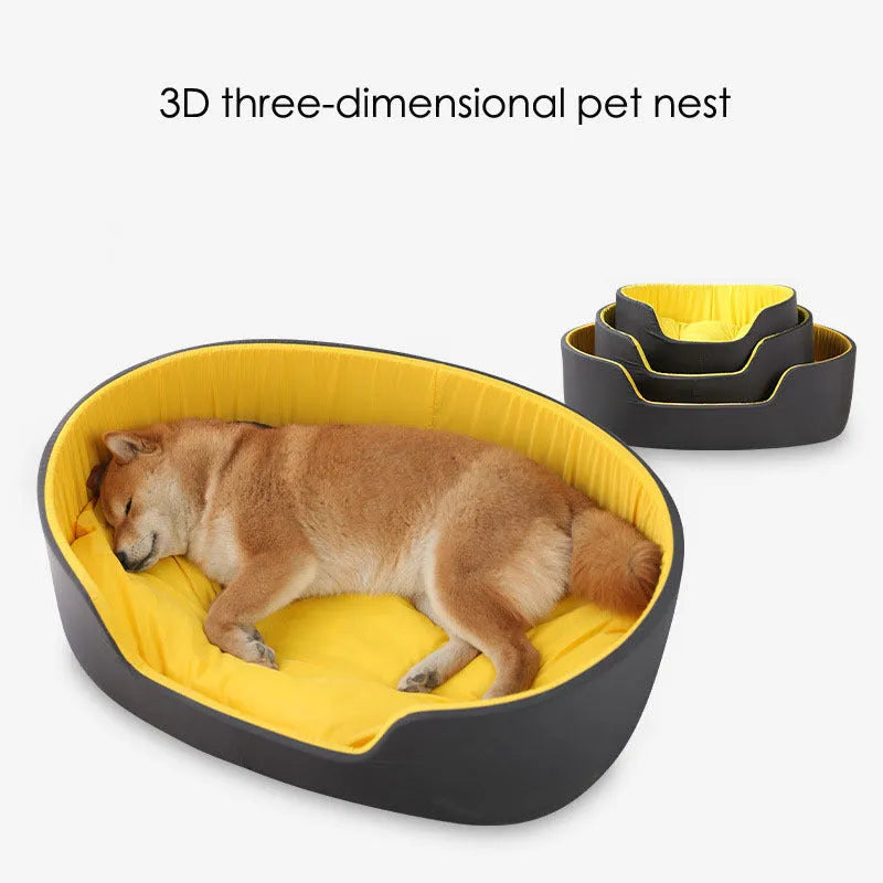 Cloth pet kennel for dogs and cats in black or green available in three sizes