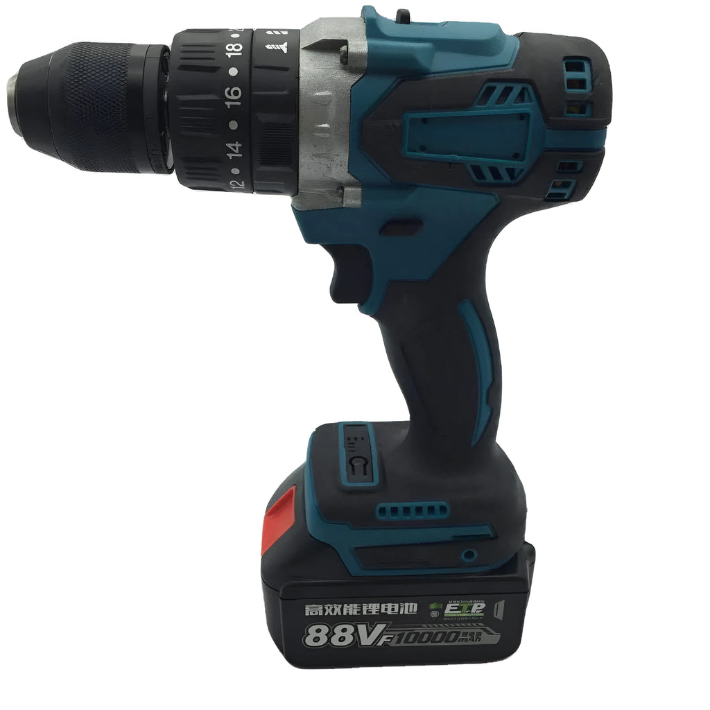 21V cordless electric impact drill and screwdriver with 13mm chuck and rechargeable lithium battery