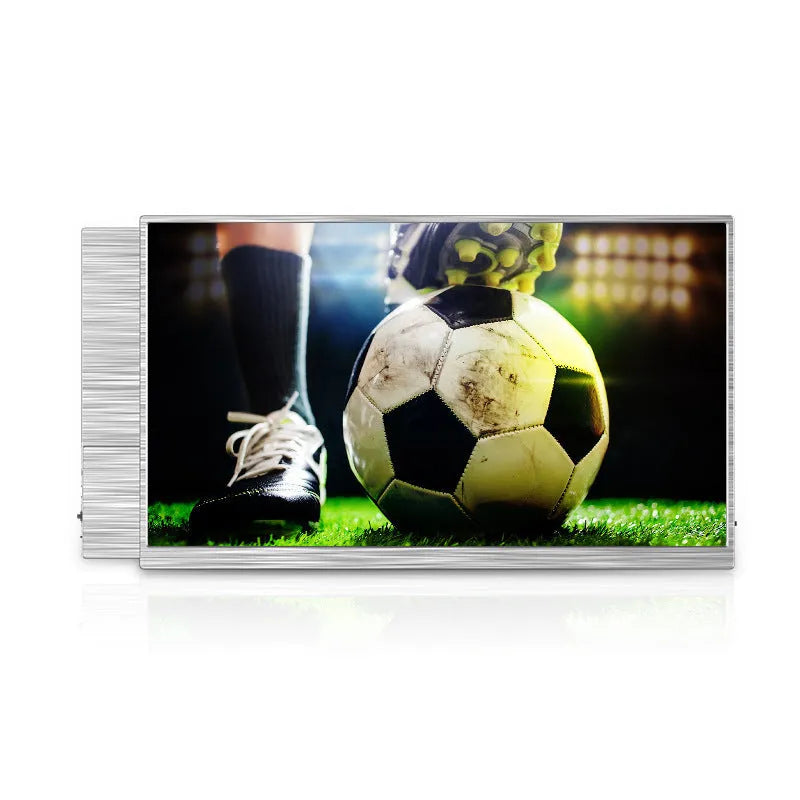 Zeuslap 15-inch ultra-thin portable IPS monitor with HDMI cable on a desk
