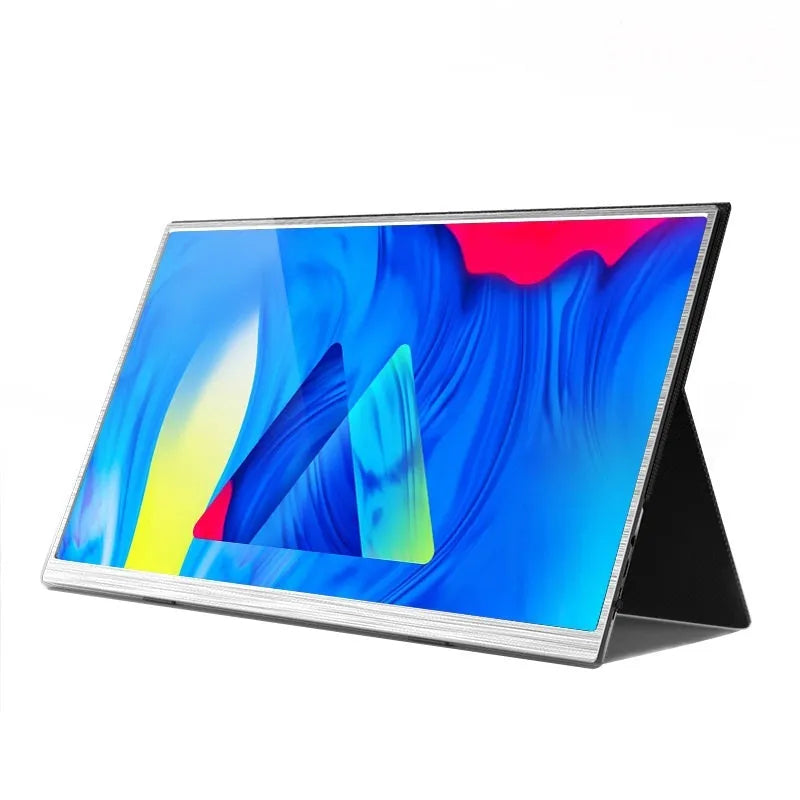 Zeuslap 15-inch ultra-thin portable IPS monitor with HDMI cable on a desk