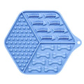 Silicone dog lick pad for puppies, 17.5cm, in Blue, Green, Pink, or Purple