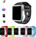A1 Smart Watch with 1.54-inch screen showing interface, available in black silver white gold pink red green blue colour options