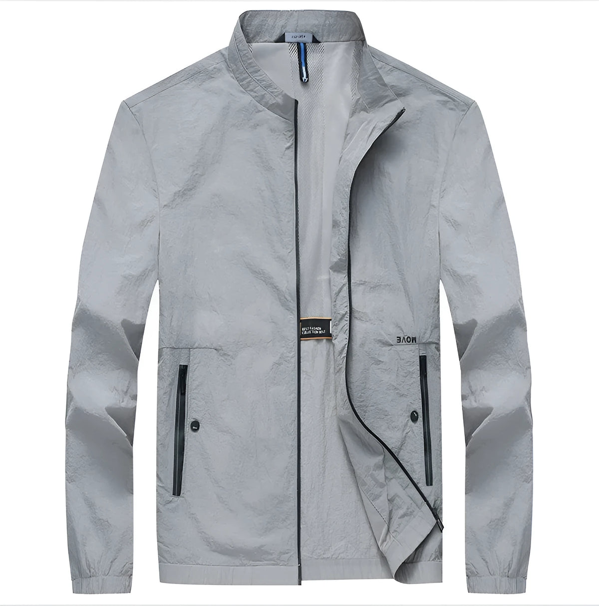 Kentino men's lightweight polyester sunscreen shirt in blue, available in Asian sizes.
