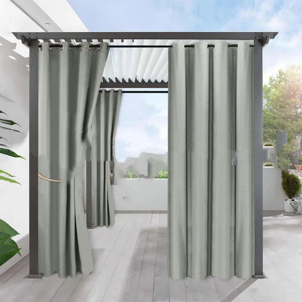Blackout curtain 134cm wide with punched top, polyester fine linen look, 70-90% shading, available in six colours