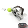 895 model fixed-angle desktop belt sharpener with speed adjustment dial and grinding belt