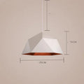 Nordic geometric single-head chandelier in black or white 25cm diameter