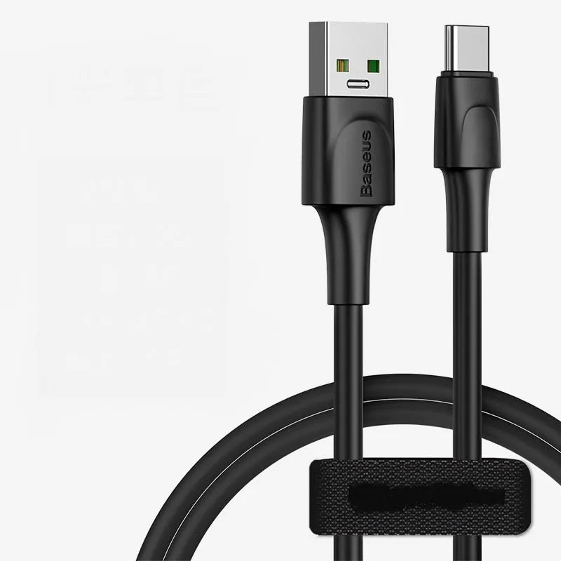Black and white Android fast charge Micro USB cables in 1 metre and 2 metre lengths.