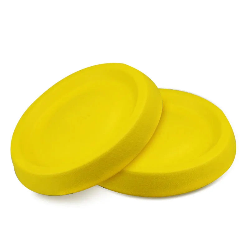 Bright yellow EVA plastic dog throwing toy weighing 70g for training and bonding games