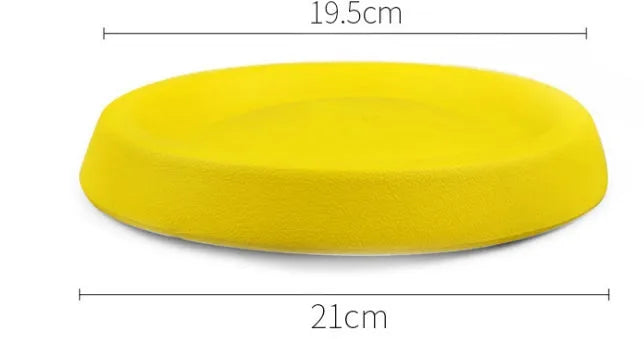 Bright yellow EVA plastic dog throwing toy weighing 70g for training and bonding games