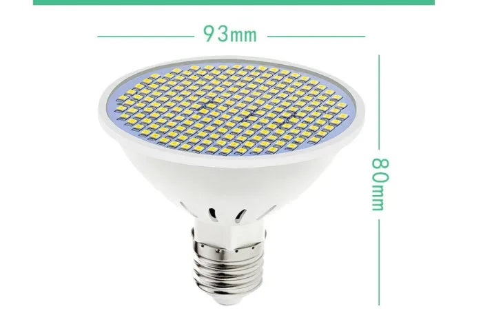 E27 screw base LED lamp cup bulb showing warm white and cool white light colour options.