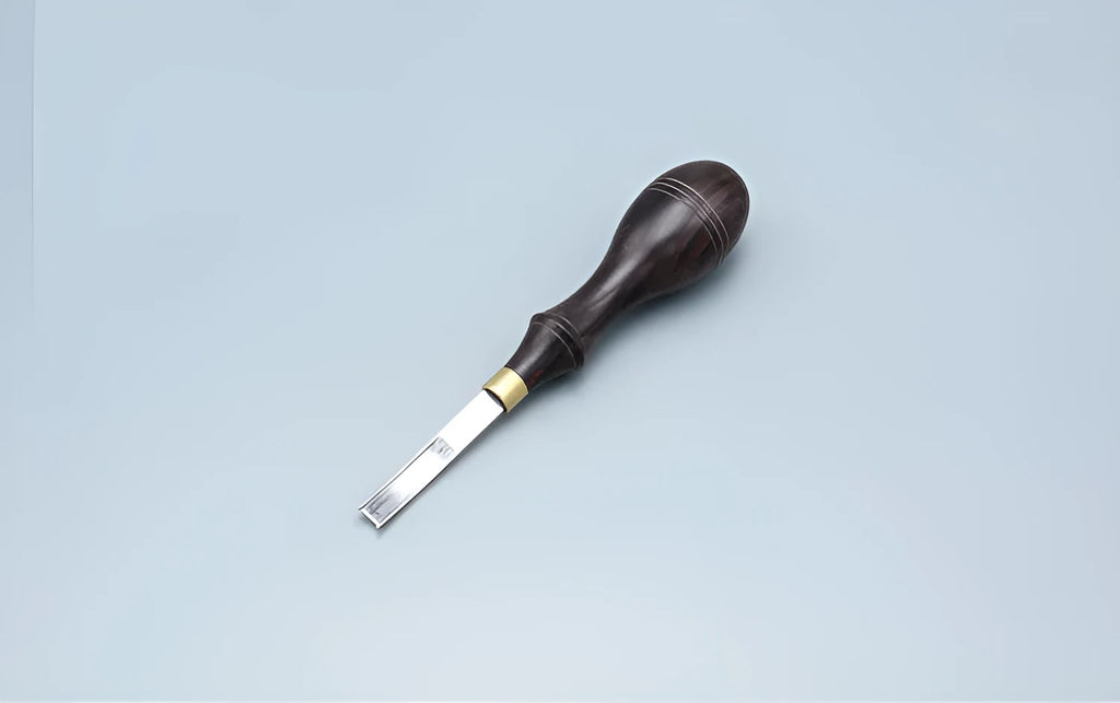 Drum shovel wide shovel edge thinning knife tool with leather handle grip and sectional cutting teeth