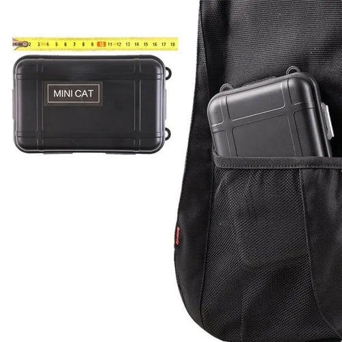 13-piece black stainless steel outdoor survival tool set in shockproof case with compass, flashlight, wire saw and emergency blanket