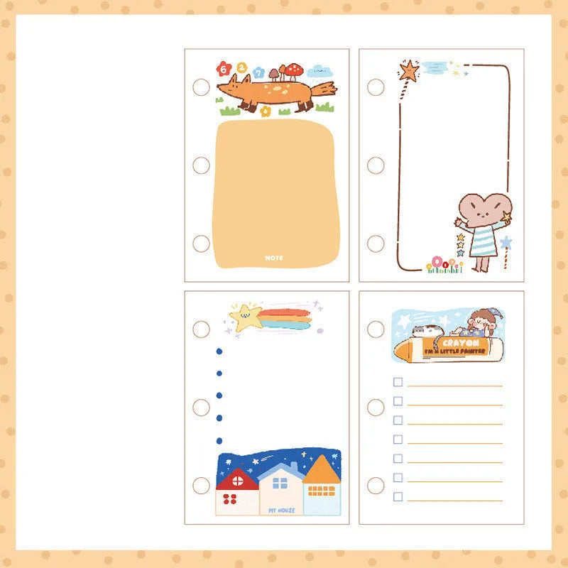 Girl Heart Hand Book loose-leaf diary with 60 refill pages and a three-hole binder in A5 size.