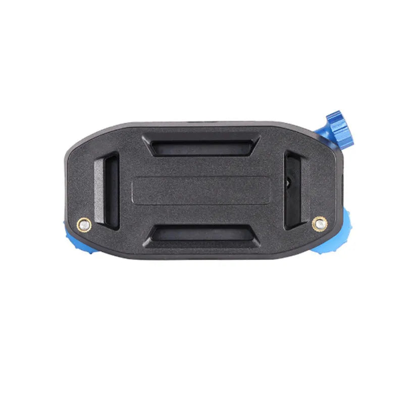 Blue plastic GoPro shoulder strap buckle mount for backpack camera attachment