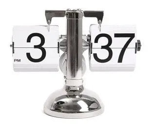 Flip digital clock, retro table clock, 21x8x16cm, battery quartz movement, black grey white options
