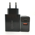 18W USB-C PD fast charger wall adapter with US plug in black colour