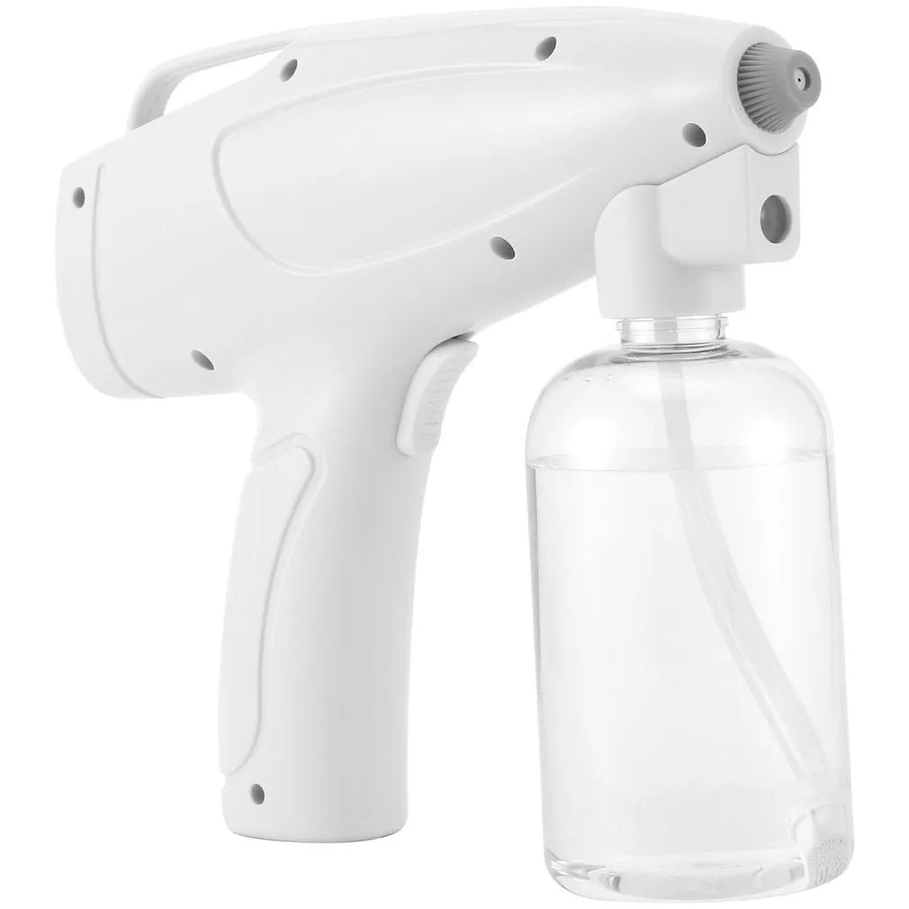 White handheld cordless electric spray gun with USB-C charging cable