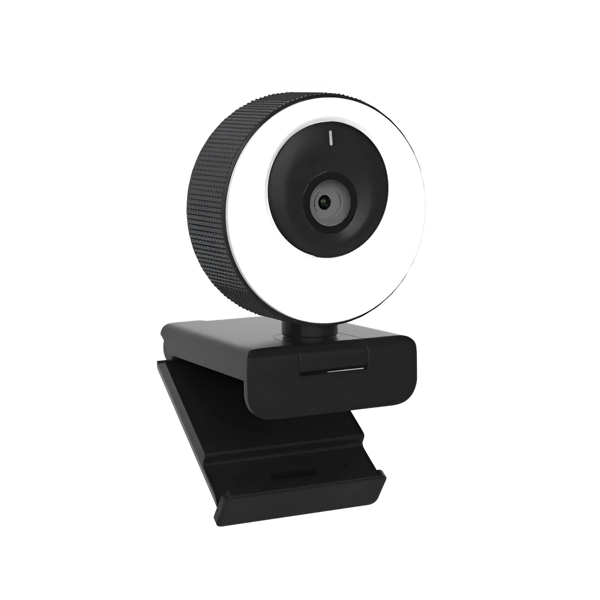Black USB webcam with a magnetic privacy cover on a 1.7m cable for desktop and laptop computers.