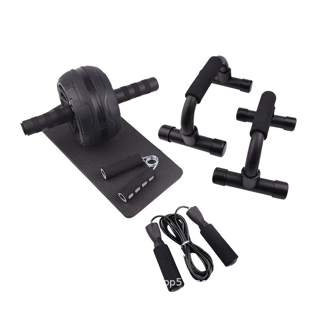 Resistance bands and push-up bar abdominal fitness equipment in multiple colours for strength training