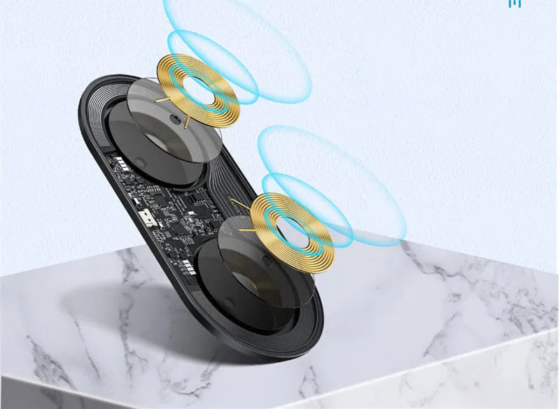 Baseus 2-in-1 wireless charger for phones and earbuds with minimalist design