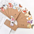 Cute butterfly-shaped paper bookmark in Japanese and Korean stationery style.