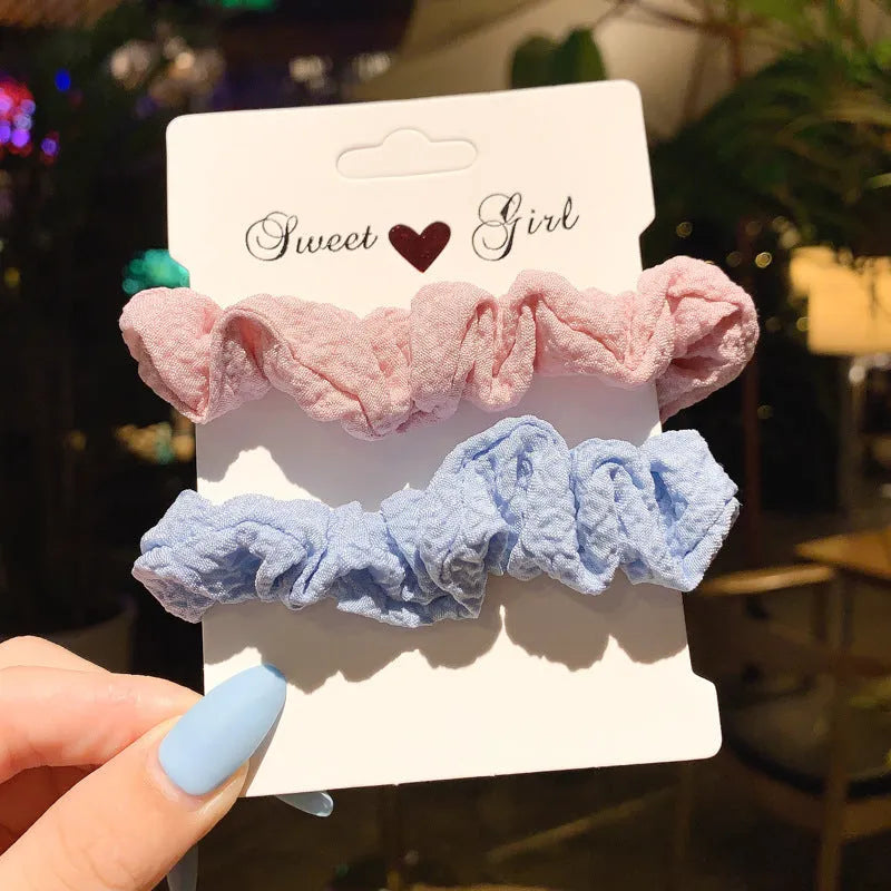 Children's elastic hair ring and head rope set in autumn and macaron colours 6 or 20 piece